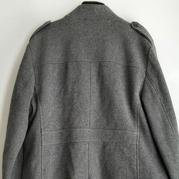ESPRIT Wool Blend Jacket Coat Front Button & Zip-Up Closure Grey Men's XL - Picture 10 of 16